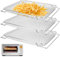 3Pcs Stainless Steel Air Fryer Basket for Breville Smart Oven Air Fryer Pro, Replacement Mesh Baskets Air Fryer Accessories Basket for Breville BOV900 Smart Air Fry Oven (16.5D x 11.8W x 0.75H)