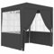 Rantry Casa Gazebo Professionale con Pareti 2,5x2,5 m Antracite 90 g/m², Gazebo da Giardino, Gazebo Ombrellone da Giardino Spiaggia Pesca Esterno Antivento per Arredo Giardino Terrazzo Ambienti Decor