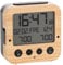 TFA Dostmann Bingo 60.2528 Radio-Controlled Alarm Clock with Automatic Backlight, Date, Temperature Display and Two Alarm Times, L 81 x W 33 x H 81 mm