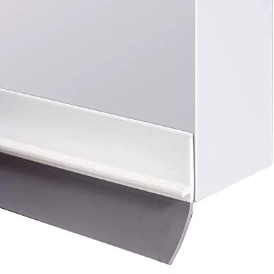 Striscia di tenuta in silicone, Guarnizione inferiore della porta, Fondo porta insonorizzata, Ferma spifferi, Guarnizioni ferma spifferi sotto la porta, Striscia sigillante autoadesiva, bianco 90 cm