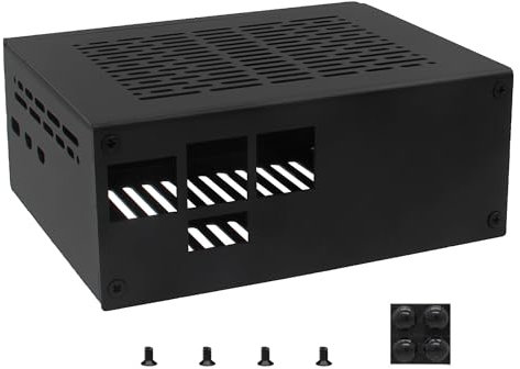 Geekwrom X1100-C1 Boîtier en métal pour Raspberry Pi 5 & X1100 2,5 SATA HDD/SSD Shield