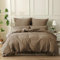 SOULFUL Housse de Couette 220x240 Gaze de Coton, Certifié Oeko-TEX, Café Foncé Ensembles de Housse de Couette avec Fermeture Éclair, Parure de Lit Adulte 220x240 cm avec 2 Taie d'oreiller 65x65 cm