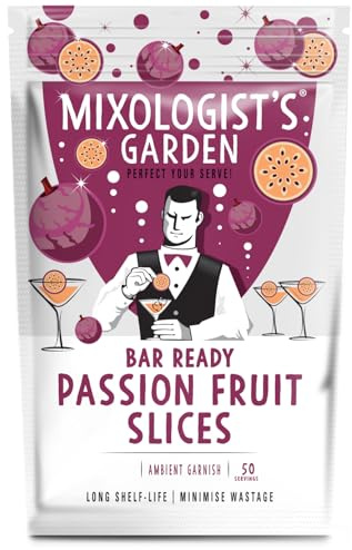 Mixologist's Garden Dried Passion Fruit Slices, 50 Pieces | 100% Natural Handpicked Fruit, Cocktail Garnish, No Refrigeration, Sustainable Sourcing, Long Shelf Life