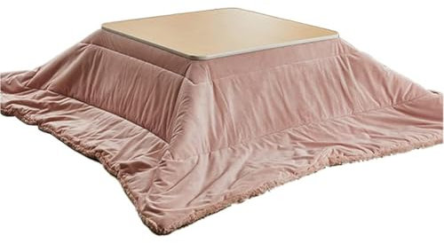 MegLob Table Carrée De Chauffage Kotatsu, Table De Chauffage Électrique Japonais, Salle À Manger Bas Et Basse Du Travail Avec Température À Distance, Équipement De Chauffage D'hiver
