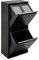 ARREGUI Basic CR406-B Mülltrennsystem aus Stahl | 3 Fächer Mülleimer für die Küche | 3 Fach Abfalleimer | 11+11+23 L (45 L) | Herausnehmbare Inneneimer | Recycling Schrank für Mülltrennung | schwarz