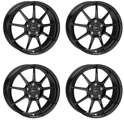 4x Autec Felgen CLUBRACING 7.5x17 ET20 4x108 Schwarz kompatibel mit Opel Mokka