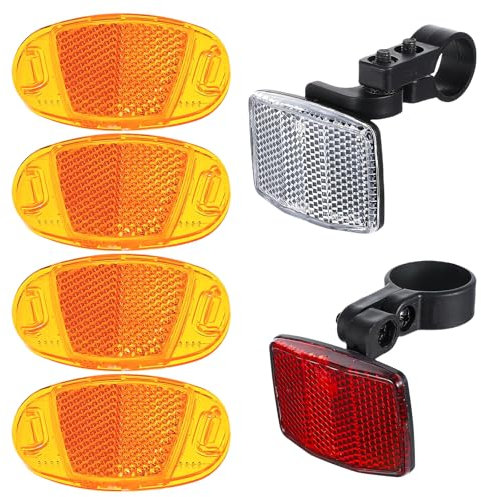 flintronic Fahrrad Reflektoren Vorne und Hinten, Katzenaugen Reflektoren Fahrrad, Speichenreflektoren Fahrrad für Mountainbike, Motorrad, E-Bike