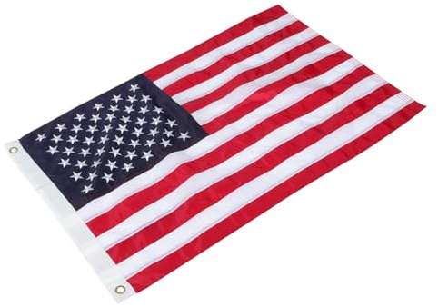 DOITOOL Drapeau Américain Brodé Oxford pour Extérieur Décoration Patriotique Légère et Résistante pour Fêtes et Célébrations