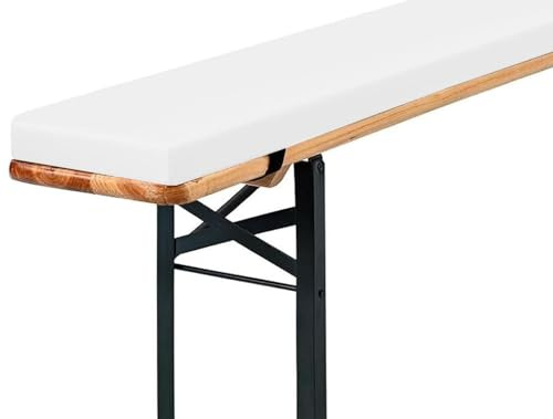 Biertisch-Set für den Außenbereich, mit Rückenlehne, 190 x 40 x 3 cm, hochdichtes Schaumstoffkissen, rutschfest, waschbar, perfekt für den Innen- und Außenbereich, Partyzelt, Möbel