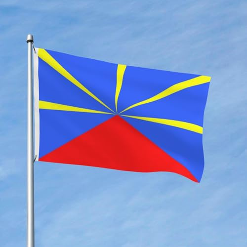 Drapeau De Cour L'Île De La Réunion Bannières Avec Œillets Décoratif Drapeaux Pour Fêtes Toutes Les Saisons Événement 152X90Cm