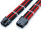 Shakmods 8 Pin ATX CPU Motherboard Sleeved Extension Cable 30cm + 2 Cable Combs (Red & Black)