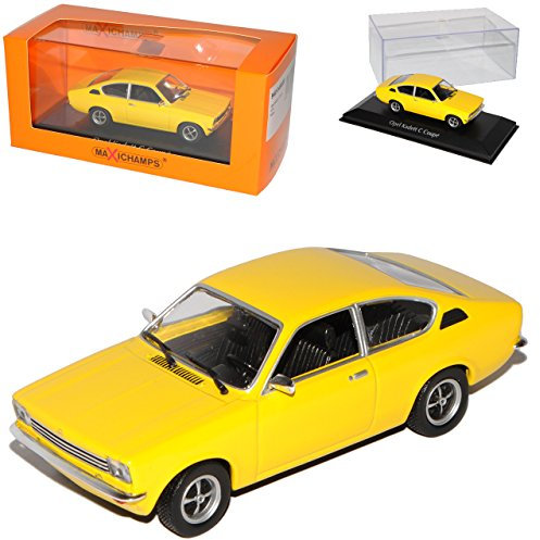 Opel Kadett C Coupe Gelb 1973-1979 1/43 Minichamps Maxichamps Modell Auto