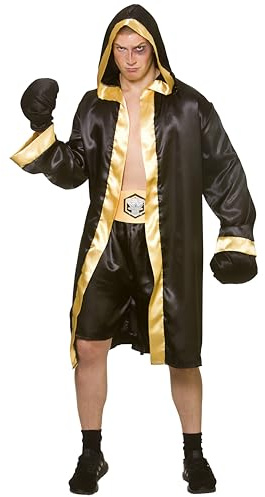 Wicked Costumes Mens Boxing Robe Fancy Dress Outfit – Stag Night, Party & Sports Theme Costume