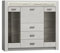 Mirjan24 Barschrank Indiano I-08 mit 3 schubladen, Barkommode, Highboard, Getrönkeschrank, Schrank mit Getränkefach (Kraft Weiss, ohne Beleuchtung)