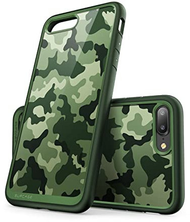 SUPCASE Unicorn Beetle Premium Hybrid Protective Clear Bumper Case for Apple iPhone 7 Plus 2016/iPhone 8 Plus 2017, Camo/Green