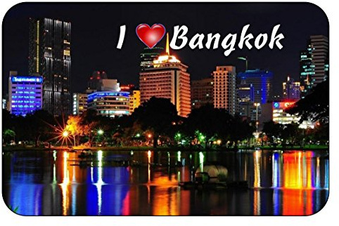 Cadora Magnetschild Kühlschrankmagnet I Love Bangkok