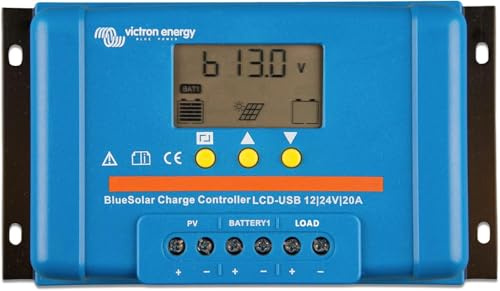 Victron Energy BlueSolar PWM-LCD&USB 12/24-Volt 20 amp Charge Controller