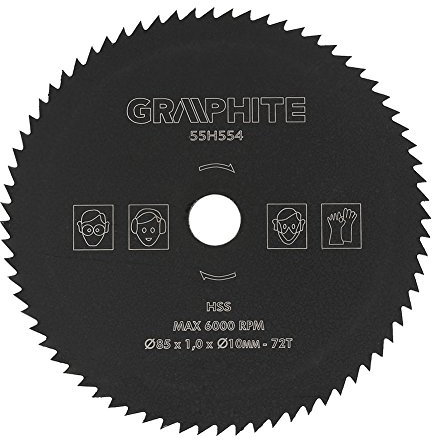 Lame de Scie Circulaire, 85mm×10mm 72T HSS Roue de Disque de Coupe Rotatif en Bois pour la Coupe du Ciment, des Tuyaux en PVC, du Bois, du Plastique, de l'Aluminium