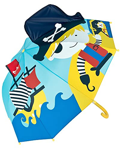 VON LILIENFELD Regenschirm Kinderschirm Kinderregenschirm Pirat Seeräuber Schiff Kids Junge Mädchen bis ca. 8 Jahre
