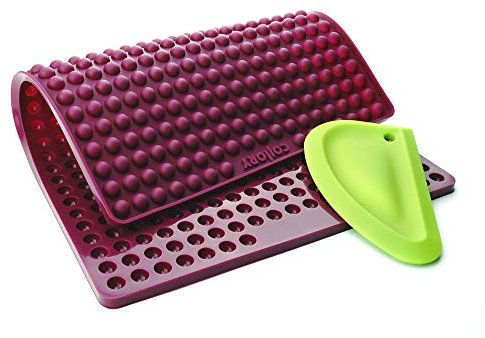 Collory® mini Halbkugel (1cm) Silikon Backmatte und Teigschaber Set zur Herstellung von Hundekekse und Hundeleckerlies DIY, Katzen Leckerli, Hitzebeständig & Antihaftend, Lebensmittelecht BPA-frei