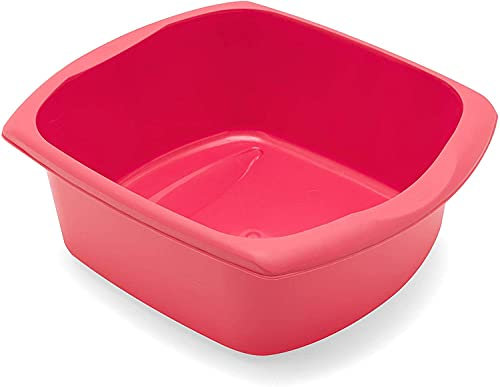Galleries Rectangular Plastic Large Washing Up Bowl 9.5 Litre Size (Pomegranate)