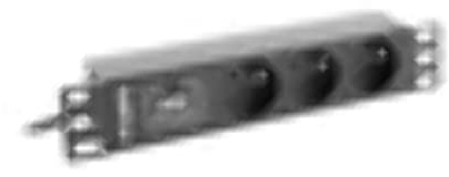 LANBERG PDU 10'' 1U 16A, 3X 230V PL 2M Schwarz