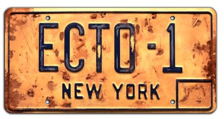 Celebrity Machines Ghostbusters: Afterlife | ECTO-1 | Metal Stamped License Plate
