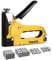 Yahome - Pistola grapadora 4 en 1 para tapicería con 4000 grapas, grapadora manual con ajuste de potencia para madera, manualidades, carpintería, decoración, regalos del día del padre, etc.