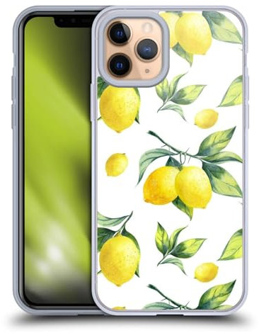 Head Case Designs Offiziell Offizielle Haroulita Weisse Zitronen Fruechte Soft Gel Handyhülle Hülle kompatibel mit Apple iPhone 11 Pro