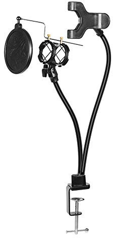 Microphone Mini Tripod Stand Condenser Recording Microphone Stand Work on Cell Phones