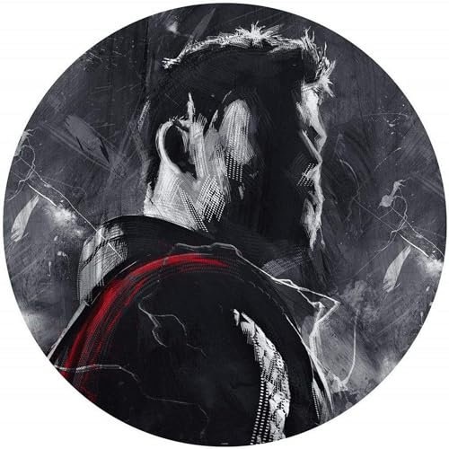 Komar Marvel DOT runde und selbstklebende Vlies Fototapete - Avengers Painting Thor - Ø Durchmesser 125 cm - Wandsticker, Tapete, Kinderzimmer, Wandtattoo - DD1-048