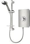 Triton Aspirante Electric Shower - Brushed Steel 8.5Kw by Bathcenter