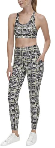 DKNY Damen Printed High Waist 7/8 Leggings, Zest Boucle Plaid, XL EU
