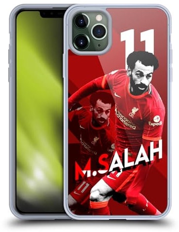 Head Case Designs Officially Licensed Liverpool Football Club Mohamed Salah 2021/22 First Team Gel Case [Military Grade Protection] Compatible with Apple iPhone 11 Pro Max and Compatible with MagSafe