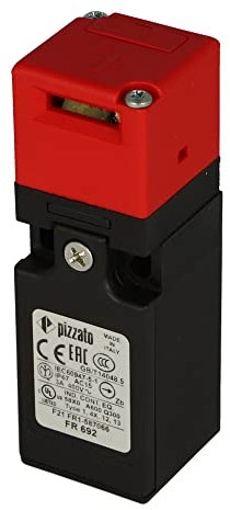 Pizzato FR 692 | Interruttore di Sicurezza con Attuatore Separato, Rosso, Normale Aperto, Pistone, Manuale