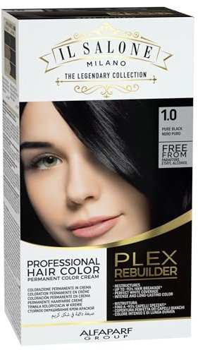 Alfaparf Milano Il Salone Plex Rebuilder Color Kit 1.0 Nero Puro - colorazione permanente en crema