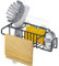 HapiRm Spülbecken Organizer, 4 in 1 Spülbecken Organizer Edelstahl, Spülbecken Organizer Hängend, Spüle Organizer Mit 2 Klebstoff Für Schwamm, Bürste, Spülbeckenstopfen Und Lappen, Schwarz