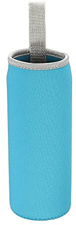 sourcing map Funda para Botella de Agua 500ml, Portador de Neopreno, Funda Protectora Antideslizante Aislada para Botellas de Vidrio con Correa para Bebida Fría o Caliente, 8uds Azul