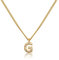 GD GOOD.designs Kette Buchstabe G Gold für Damen I 18K vergoldete Halskette mit Zirkonia Initialien I Goldene 316L Edelstahl Buchstabenkette (Buchstabe G) - Valentinstag-Geschenk für Sie und Ihn