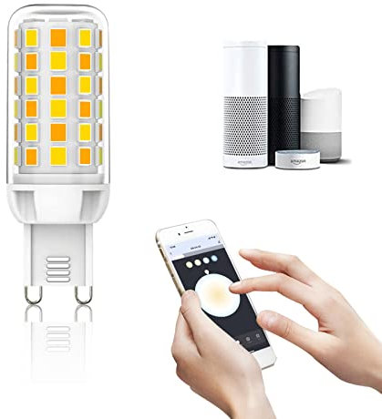 GYCS Alexa Glühbirne G9 Smart WiFi LED Glühbirnen 3W 320LM Dimmbar G9 LED Bulb 2700K to 6500K App Steuern Kompatibel mit Alexa und Google Home Sprachsteuerung Kein Hub Erforderlich WLAN G9, 1 Stück