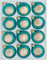 Navidacio 12 TLG. Glas-Weihnachtskugeln Set in 'Vintage Ice Petrol-Türkis Gold' - Reflektorkugeln - Reflexkugeln - Reflector Ball