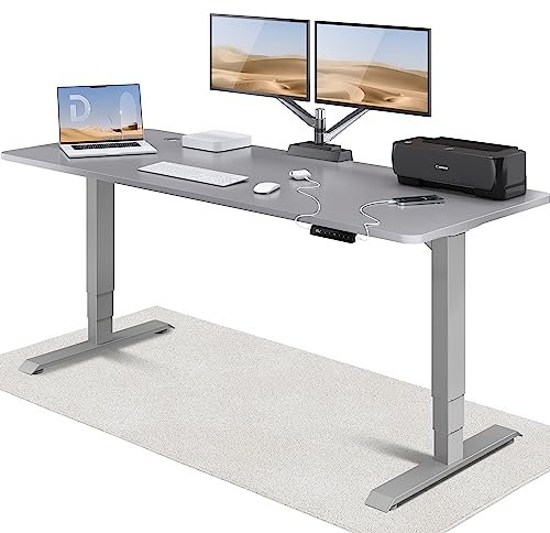 Desktronic HomePro Höhenverstellbarer Schreibtisch 200 × 80 cm – Elektrischer Schreibtisch Mit Zwei Elektrischen Motoren, Touchscreen-Steuerung und Integrierten USB-A- und USB-C-Ladeanschlüssen