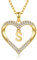 CDE Kette Damen 18K 925 Sterling Silber Halskette Geschenk für Sie Initiale Herz Anhänger Buchstabenkette für Damen A-Z Kette Valentinstag Weihnachten Schmuck Frauen Freundin Teenager