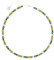 Feliss Handmade: Ketten aus Perlen, Halskette Damen. Statement Kette 45 cm lang. Choker Halsband, aesthetic Necklace Schmuck. Beads Perlenkette für Frauen in bunt mit Keramikperlen (Emerald Green)