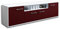 Lqliving TV-Board Lowboard Arianna, Korpus in Weiss matt, Front im trendigem Rot, Bordeaux (180x49x35cm), mit Metall Griffen, Made in Germany