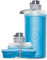 HydraPak Flux - Bouteille d'eau de randonnée pliable (1L ou 1,5L) - Bouchon à vis sans BPA, ultra léger et anti-déversement - Bleu Tahoe