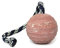 IDC Kautschuk Ball mit Schnur, Geriffelt, 70 mm