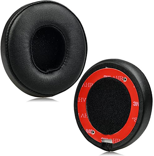 JHZZWJ Cuscinetti auricolari compatibili con Beats Solo 2 e Solo 3 Wireless On-Ear Pad Cuffie Professionali Cuscinetti di Ricambio Nero