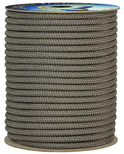 Corderie Italiane 006089582 Doppia treccia skipper alta tenacità, grigia, 6 mm - 50 metri
