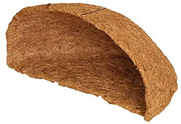 Forro redondo de fibra de coco, cesta colgante de pared, forros de fibra de coco para plantas de jardín, macetas, 14 pulgadas